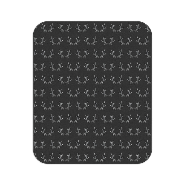 Black Antlers Picnic Blanket