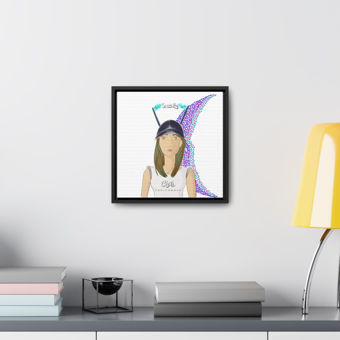 No.2 Girl with the Serenity Cap Framed Canvas Art Print