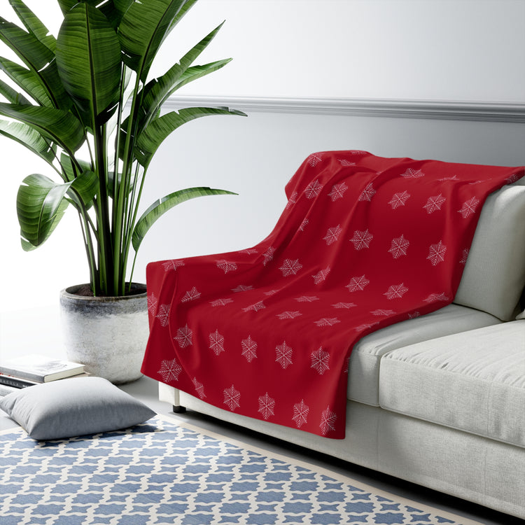 Snowflakes Sherpa Blanket