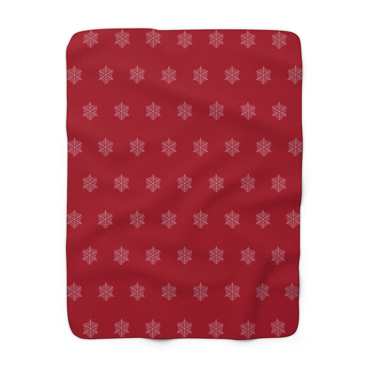 Snowflakes Sherpa Blanket