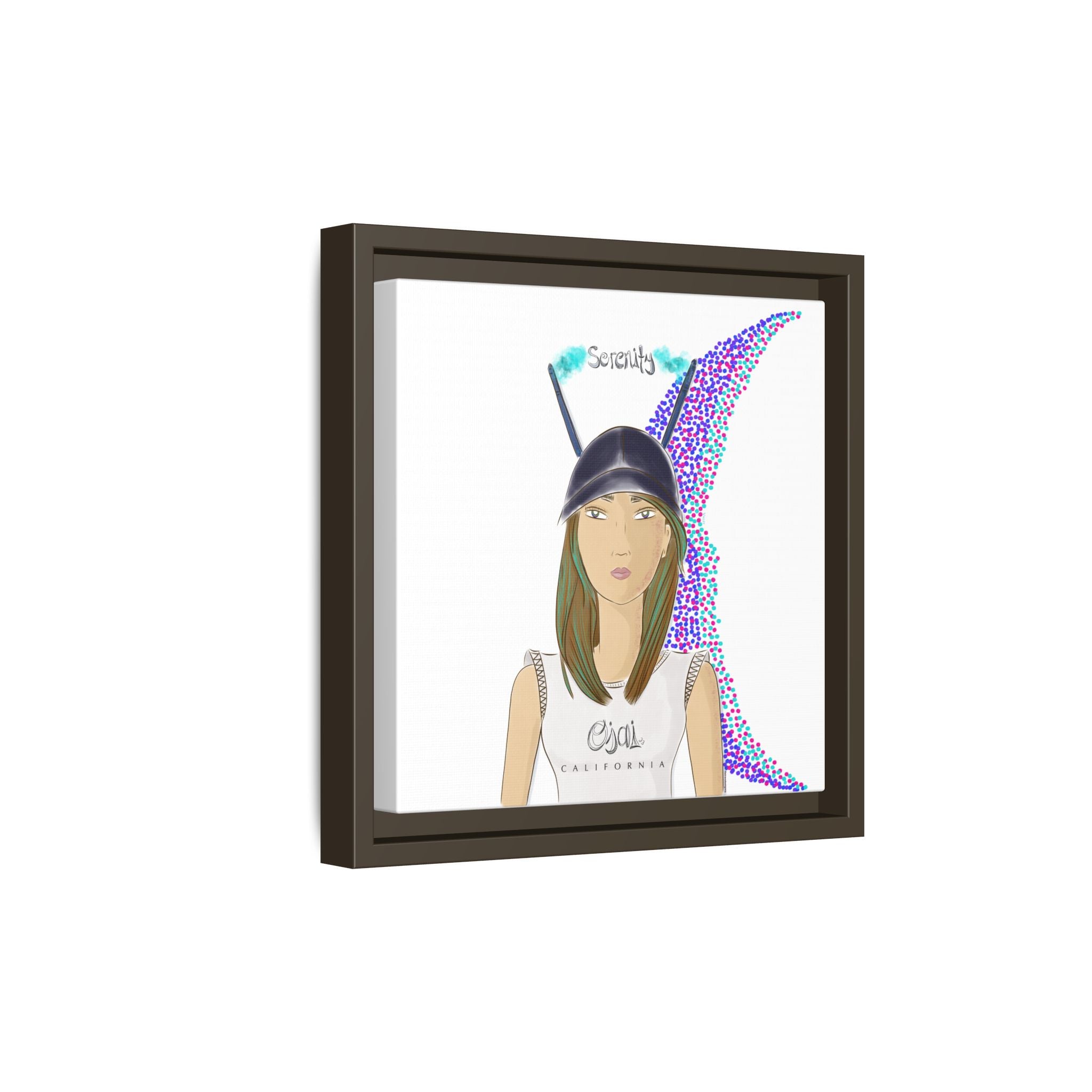 No.2 Girl with the Serenity Cap Framed Canvas Art Print