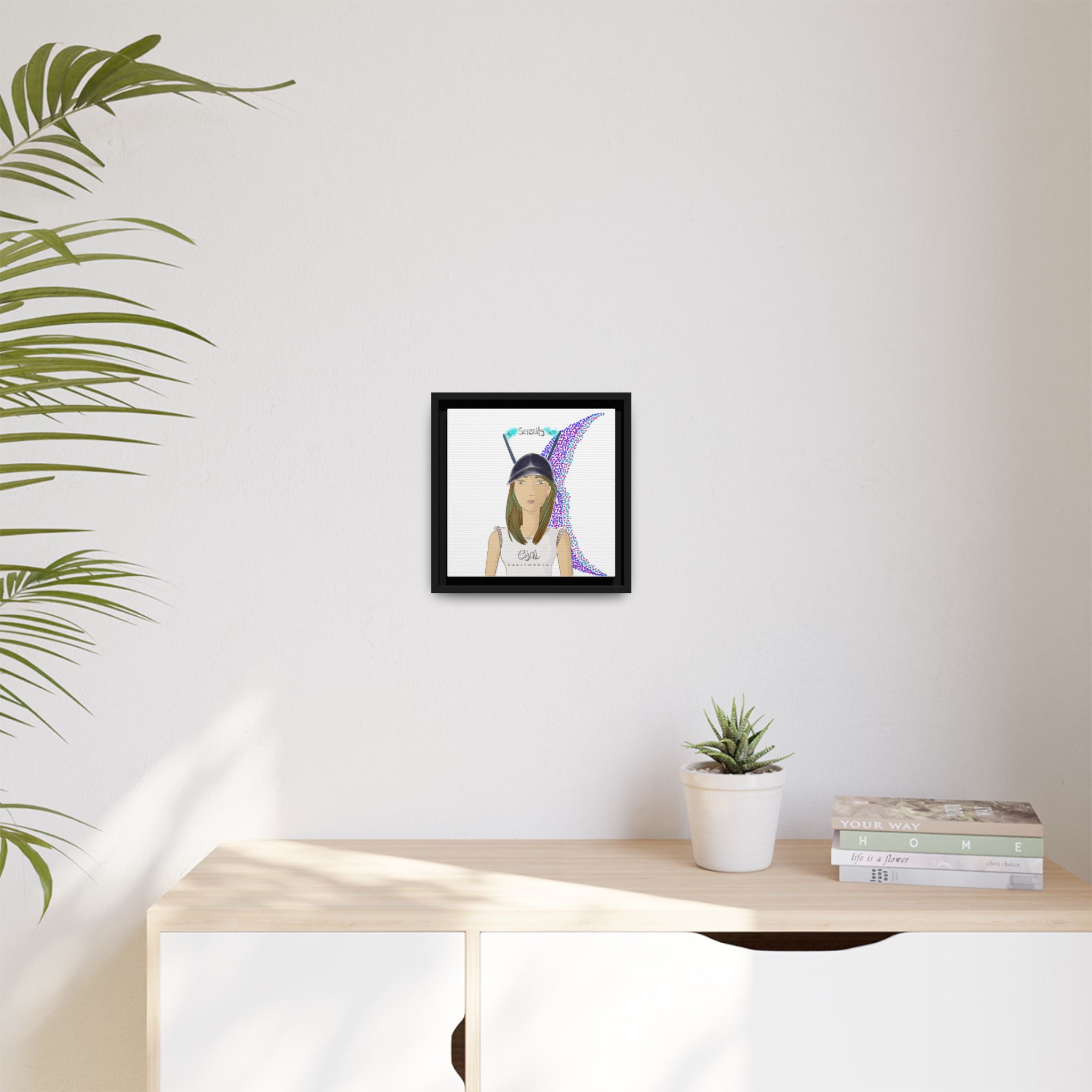 No.2 Girl with the Serenity Cap Framed Canvas Art Print