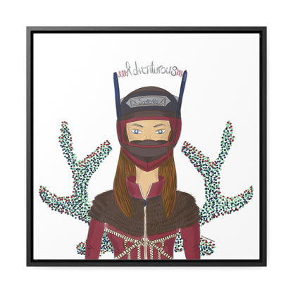 No.21 Girl with the Adventurous Helmet Framed Canvas Art Print