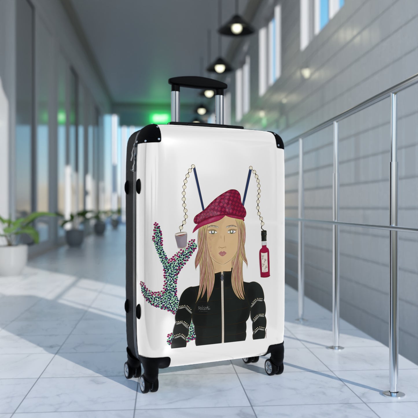 Strawberry Mulled Wine Travel Luggage