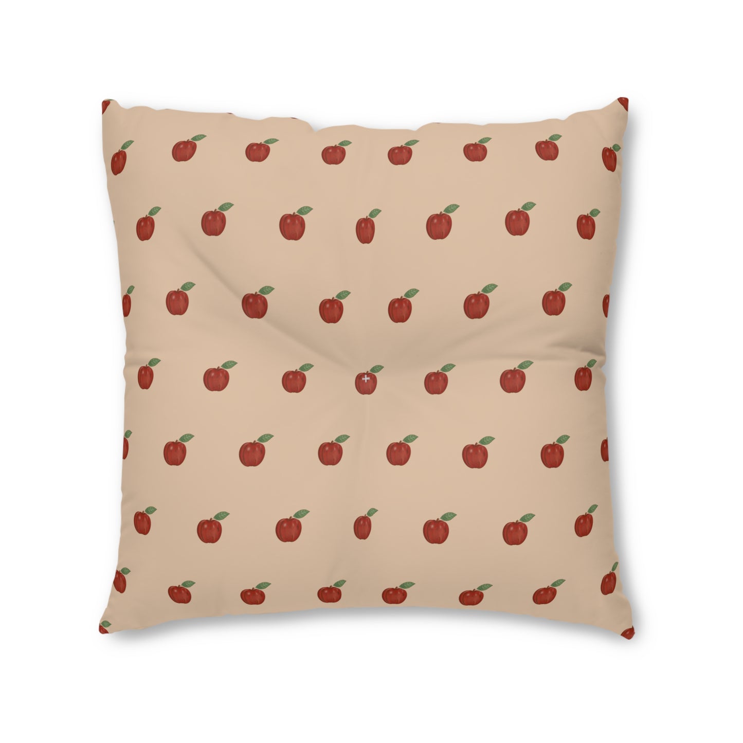Autumn Apples Tufted Square Floor Pillow
