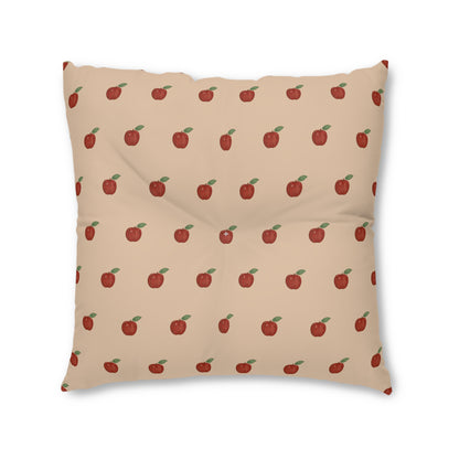 Autumn Apples Tufted Square Floor Pillow