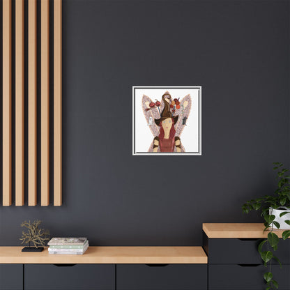 No.46 Girl with the Witch's Hat Framed Canvas Art Print
