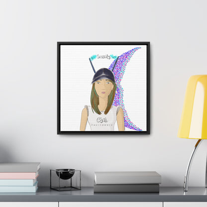 No.2 Girl with the Serenity Cap Framed Canvas Art Print