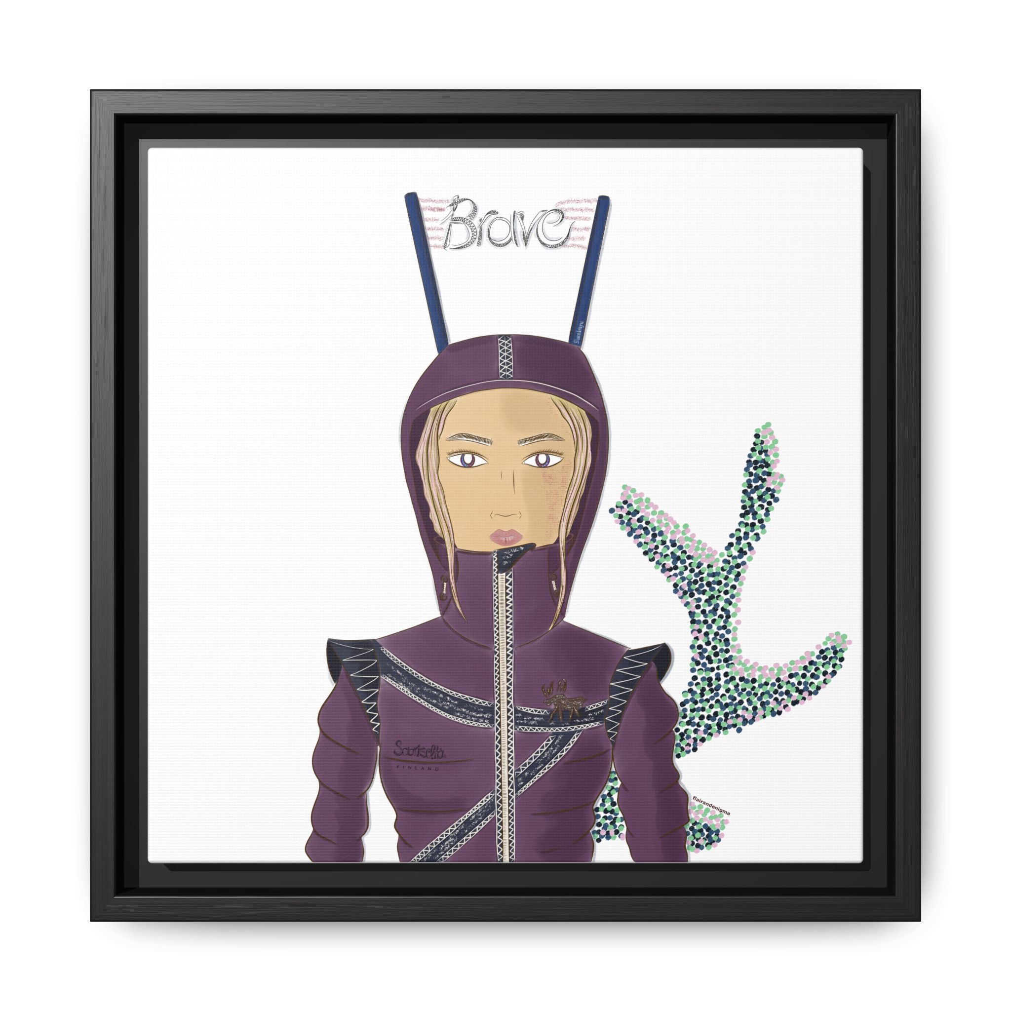 No.26 Girl with the Brave Hood Framed Canvas Art Print