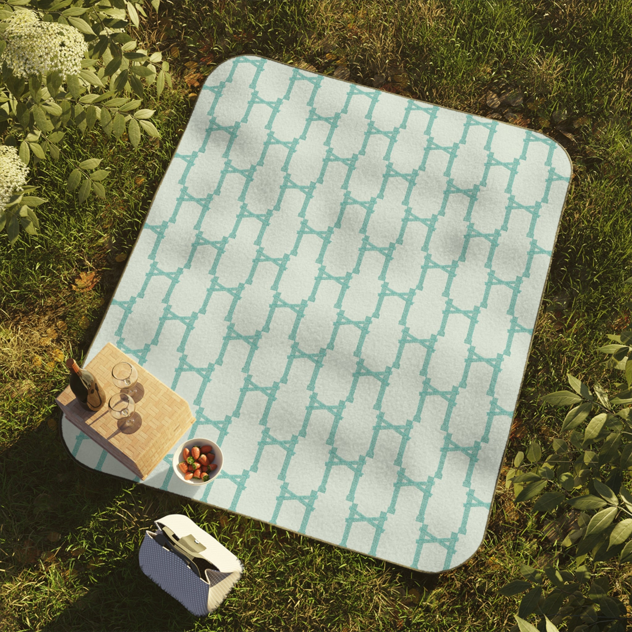 Aqua Pier Picnic Blanket