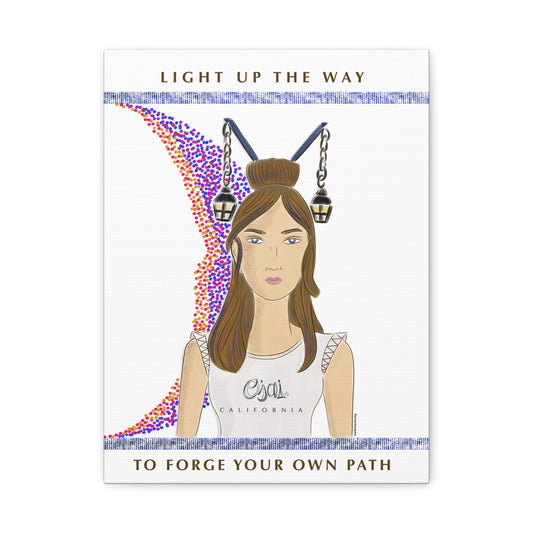 No.1 Girl with the Lanterns Canvas Art Print