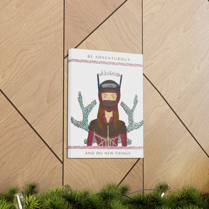 No.21 Girl with the Adventurous Helmet Canvas Art Print