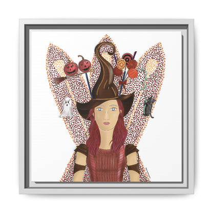 No.46 Girl with the Witch's Hat Framed Canvas Art Print