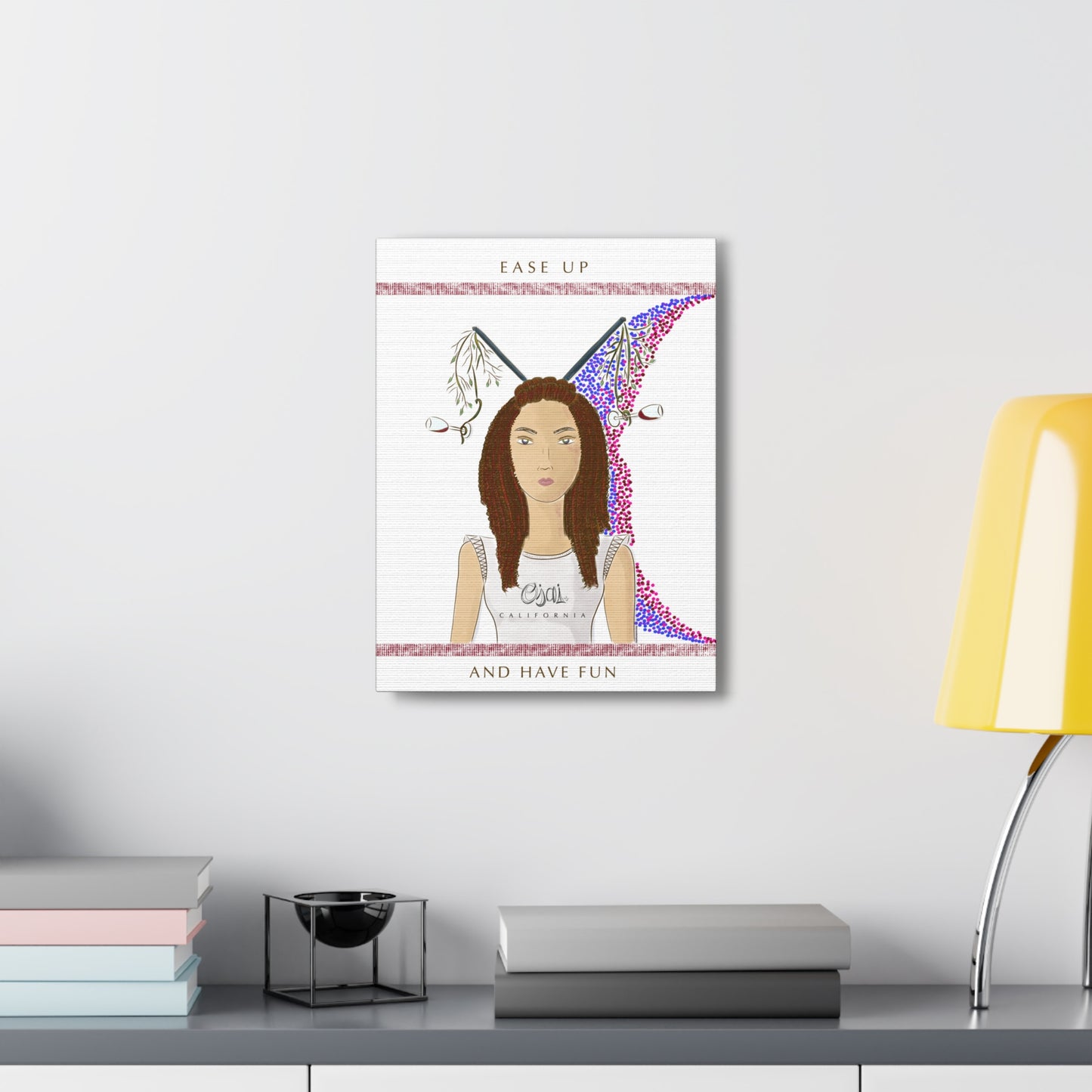 No.5 Girl with the Wine Glasses Canvas Art Print