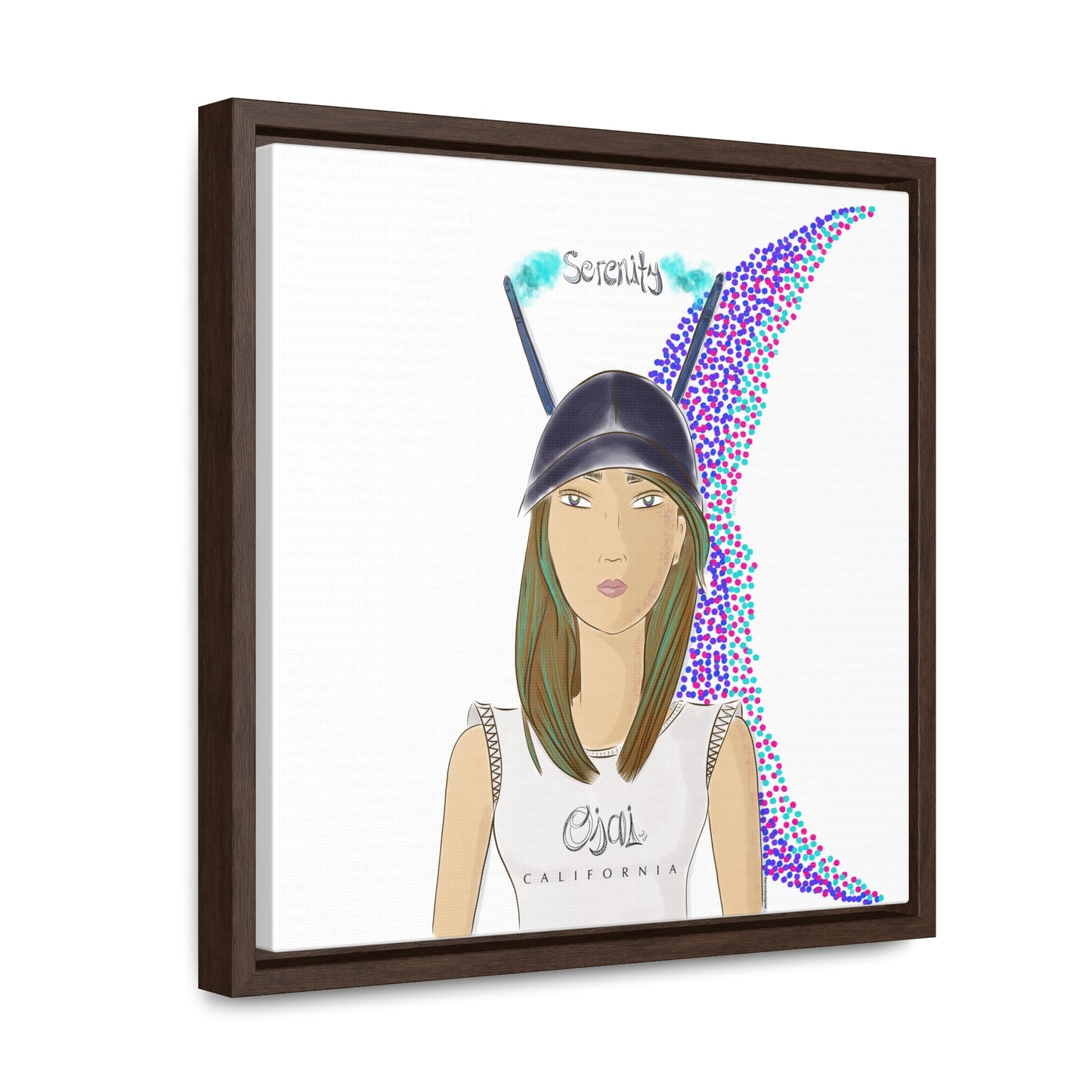 No.2 Girl with the Serenity Cap Framed Canvas Art Print