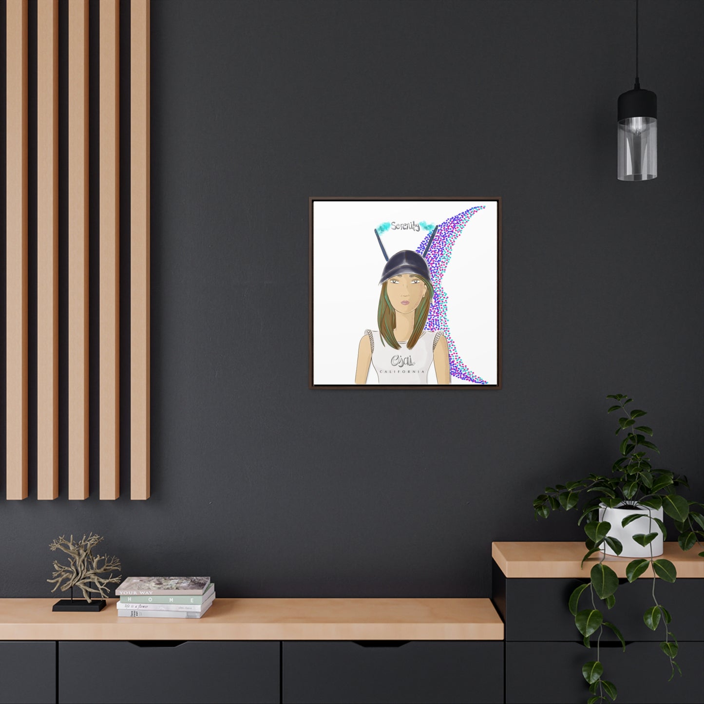 No.2 Girl with the Serenity Cap Framed Canvas Art Print