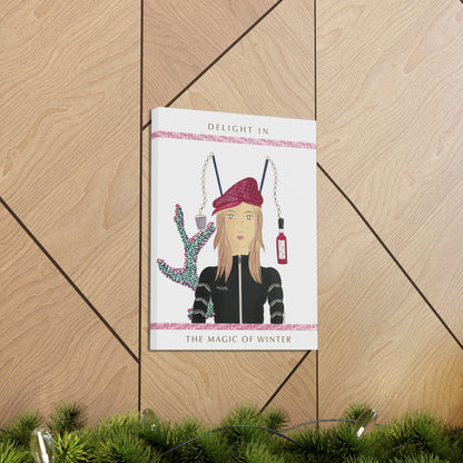 No.34 Girl with the Strawberry Mulled Wine Canvas Art Print