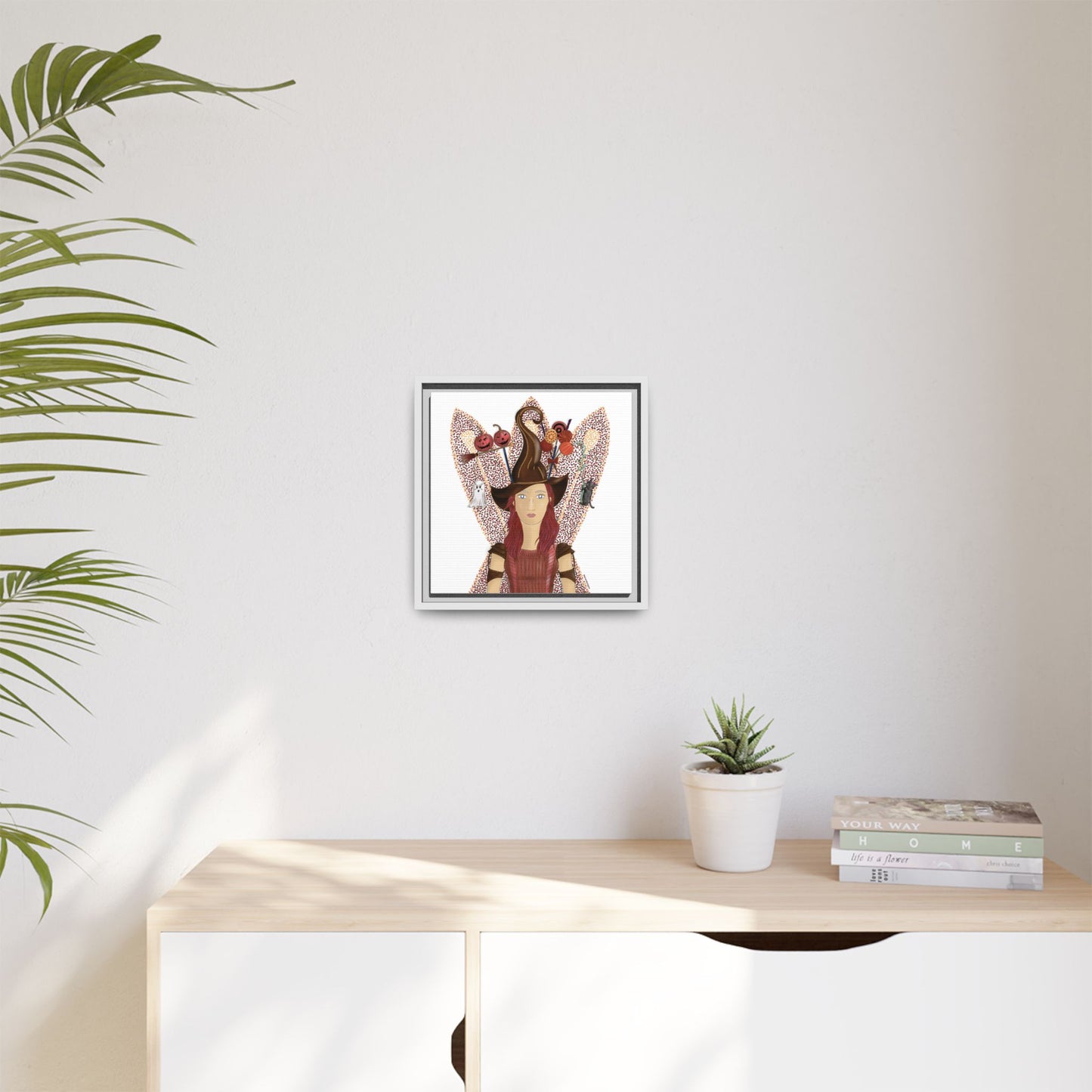 No.46 Girl with the Witch's Hat Framed Canvas Art Print