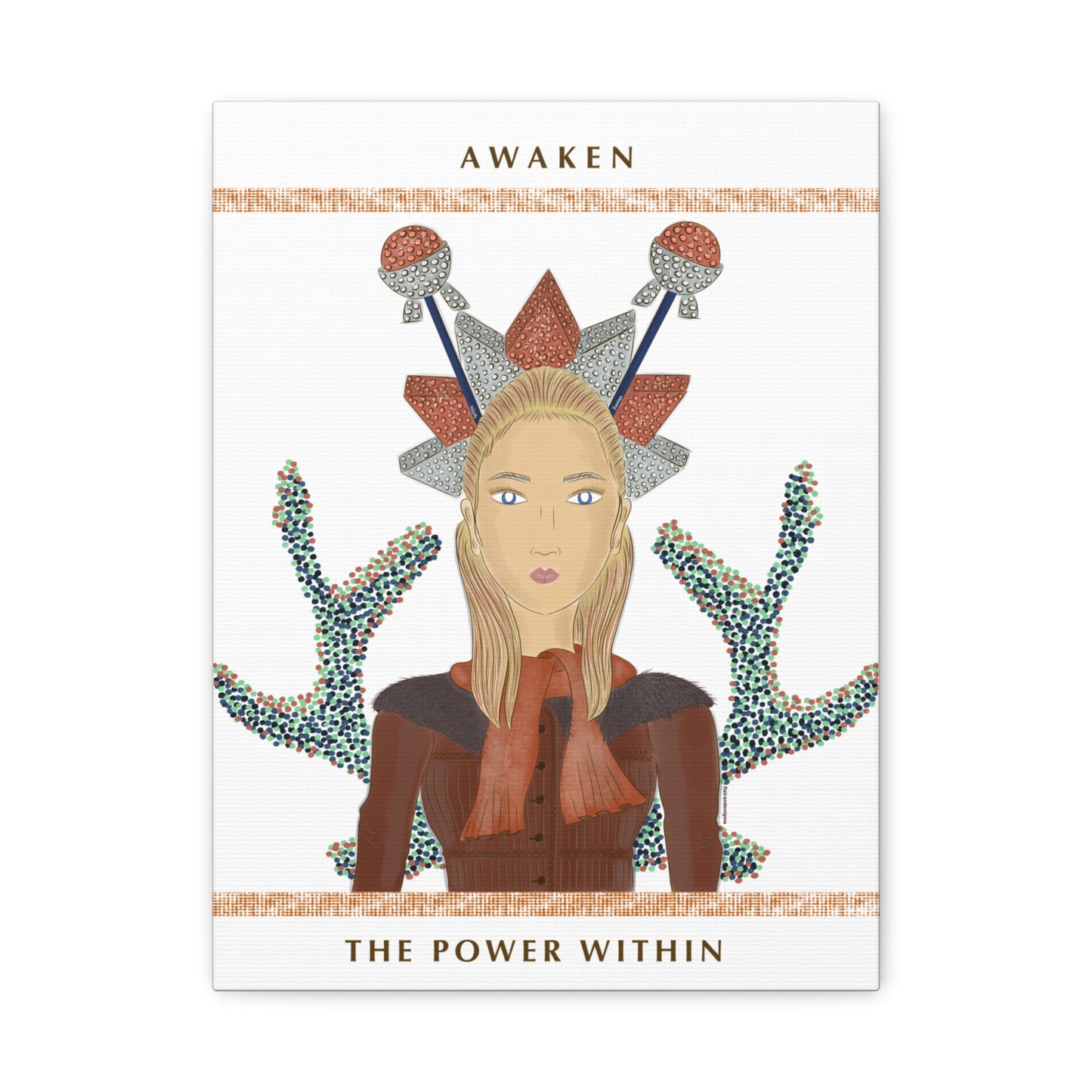 No.30 Girl with the Bling Sculpture Canvas Art Print