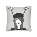 Street Light Lampposts Suede Square Pillow Cover
