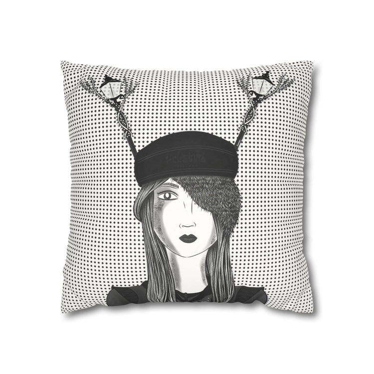 Street Light Lampposts Suede Square Pillow Cover