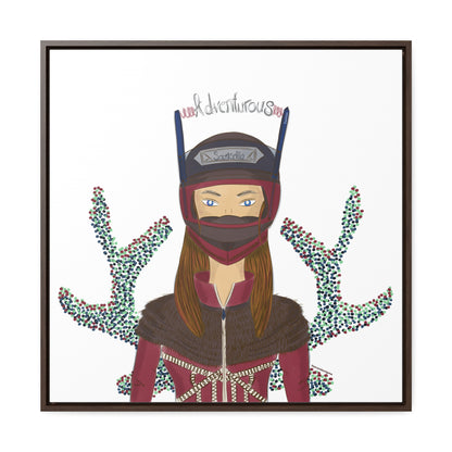 No.21 Girl with the Adventurous Helmet Framed Canvas Art Print