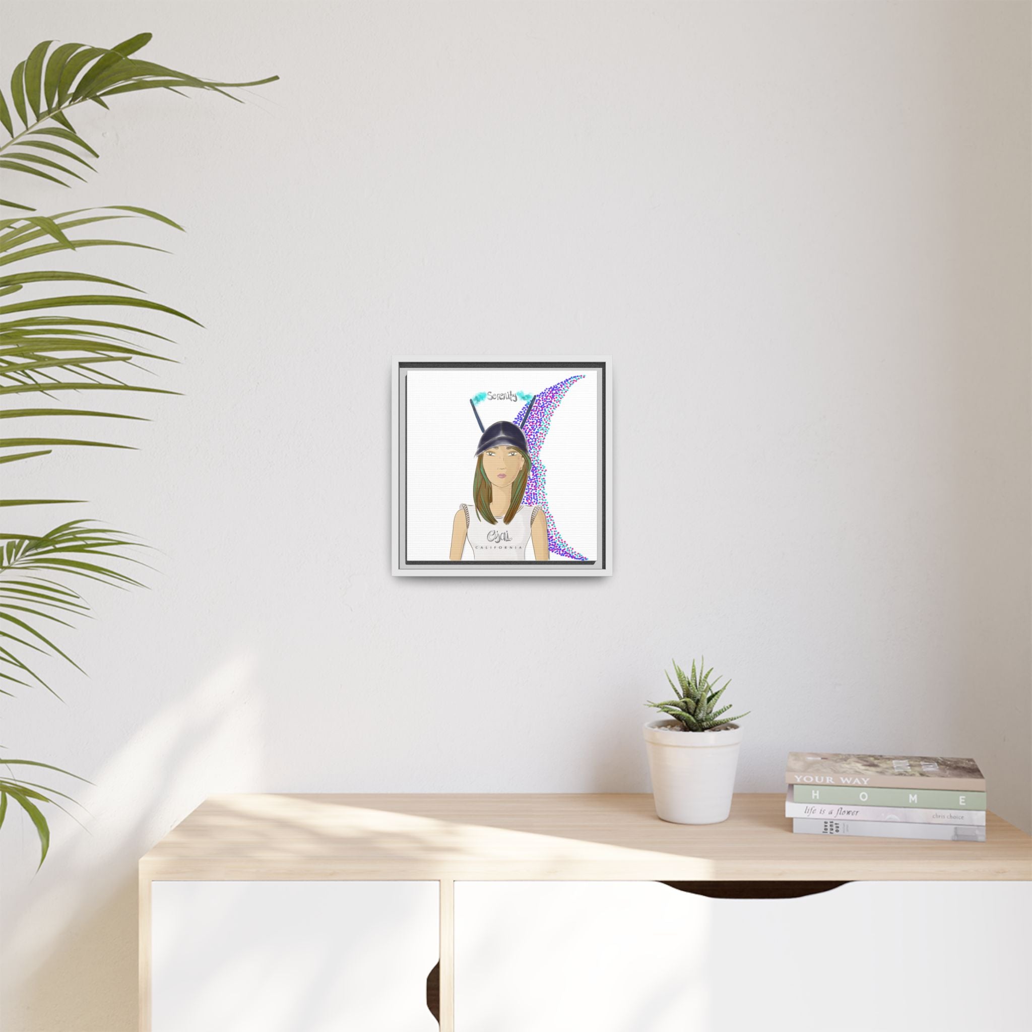 No.2 Girl with the Serenity Cap Framed Canvas Art Print