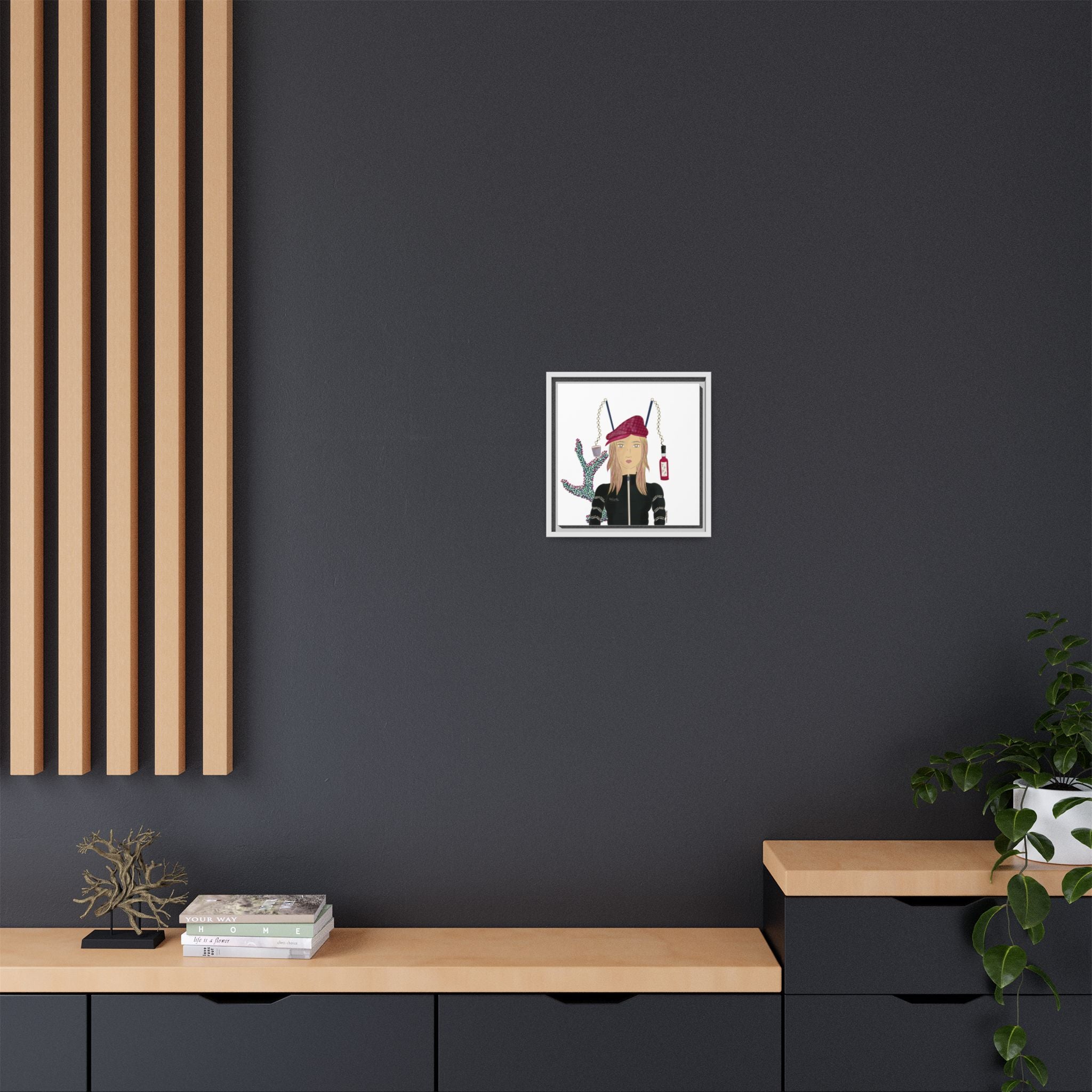 No.34 Girl with the Strawberry Mulled Wine Framed Canvas Art Print
