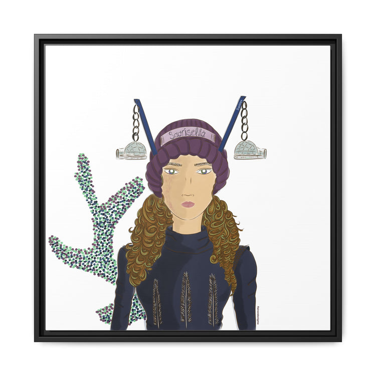 No.19 Girl with the Glass Igloos Framed Canvas Art Print