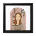 No.44 Girl with the Autumn Apples Framed Canvas Art Print