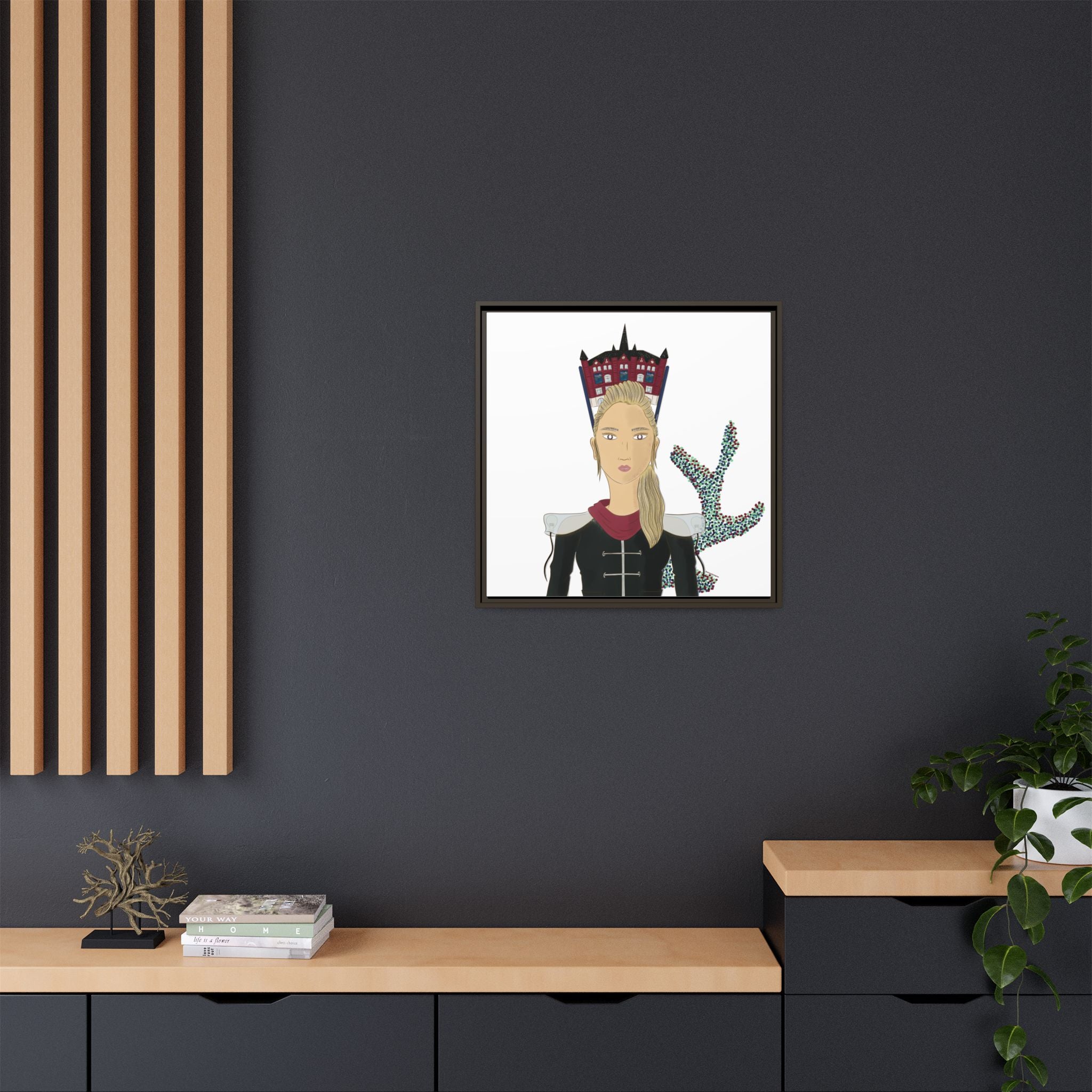 No.32 Girl with the Design Museum Framed Canvas Art Print