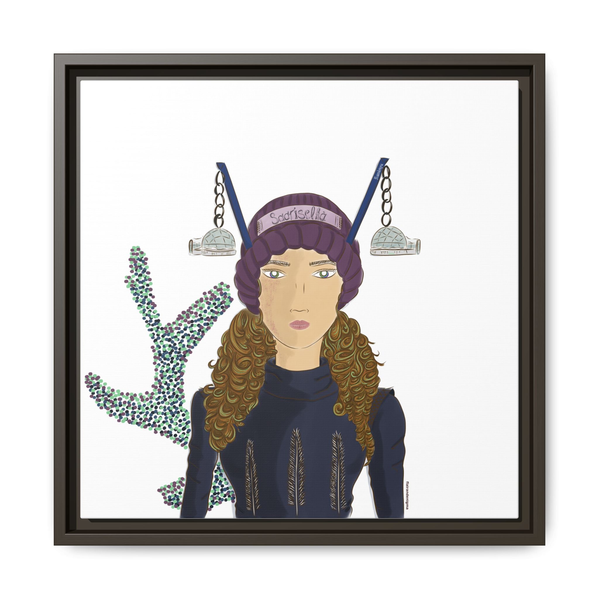 No.19 Girl with the Glass Igloos Framed Canvas Art Print