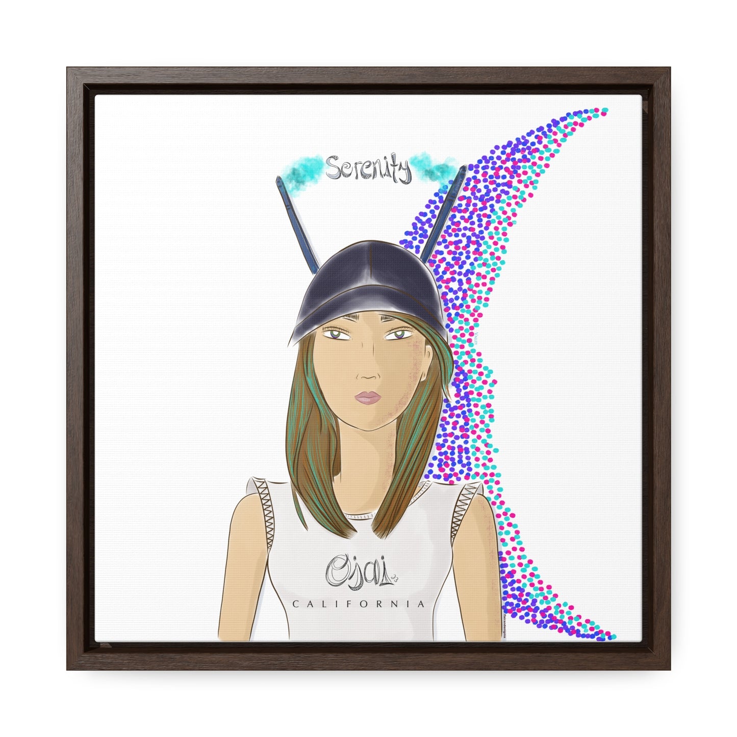 No.2 Girl with the Serenity Cap Framed Canvas Art Print