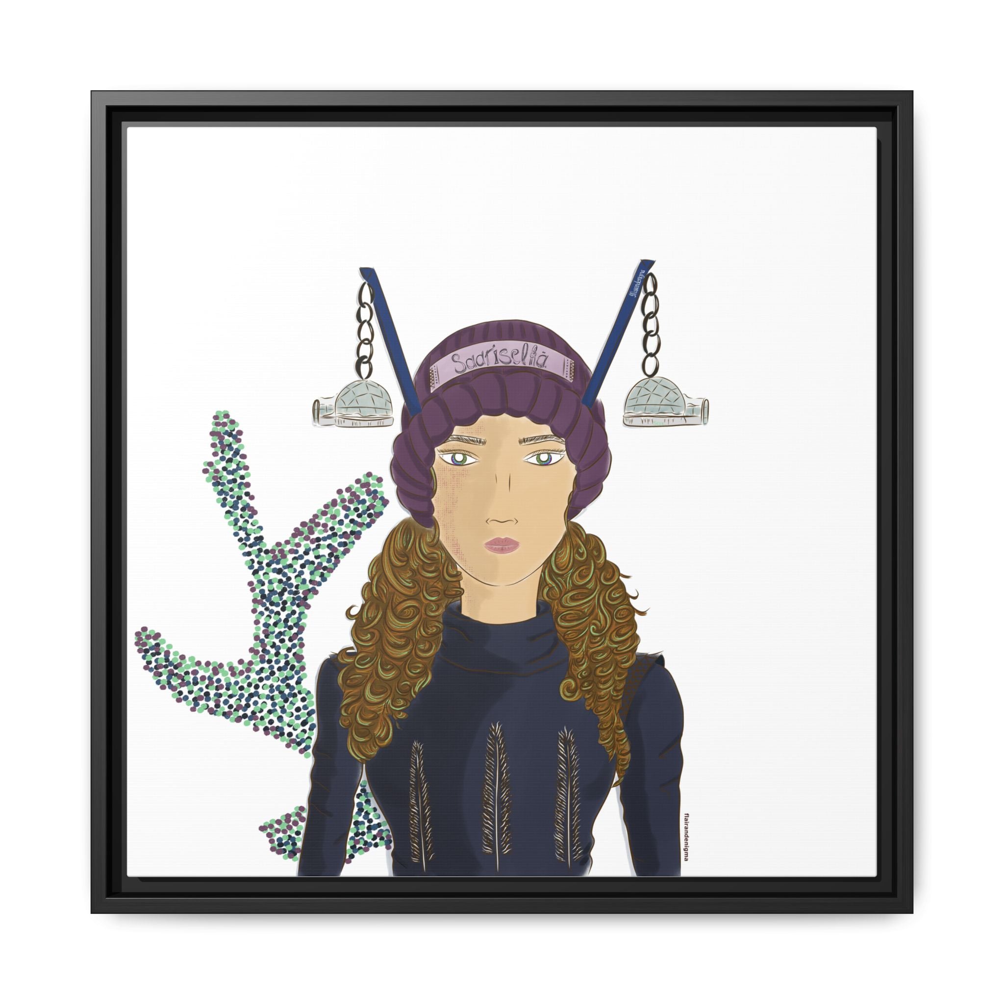 No.19 Girl with the Glass Igloos Framed Canvas Art Print