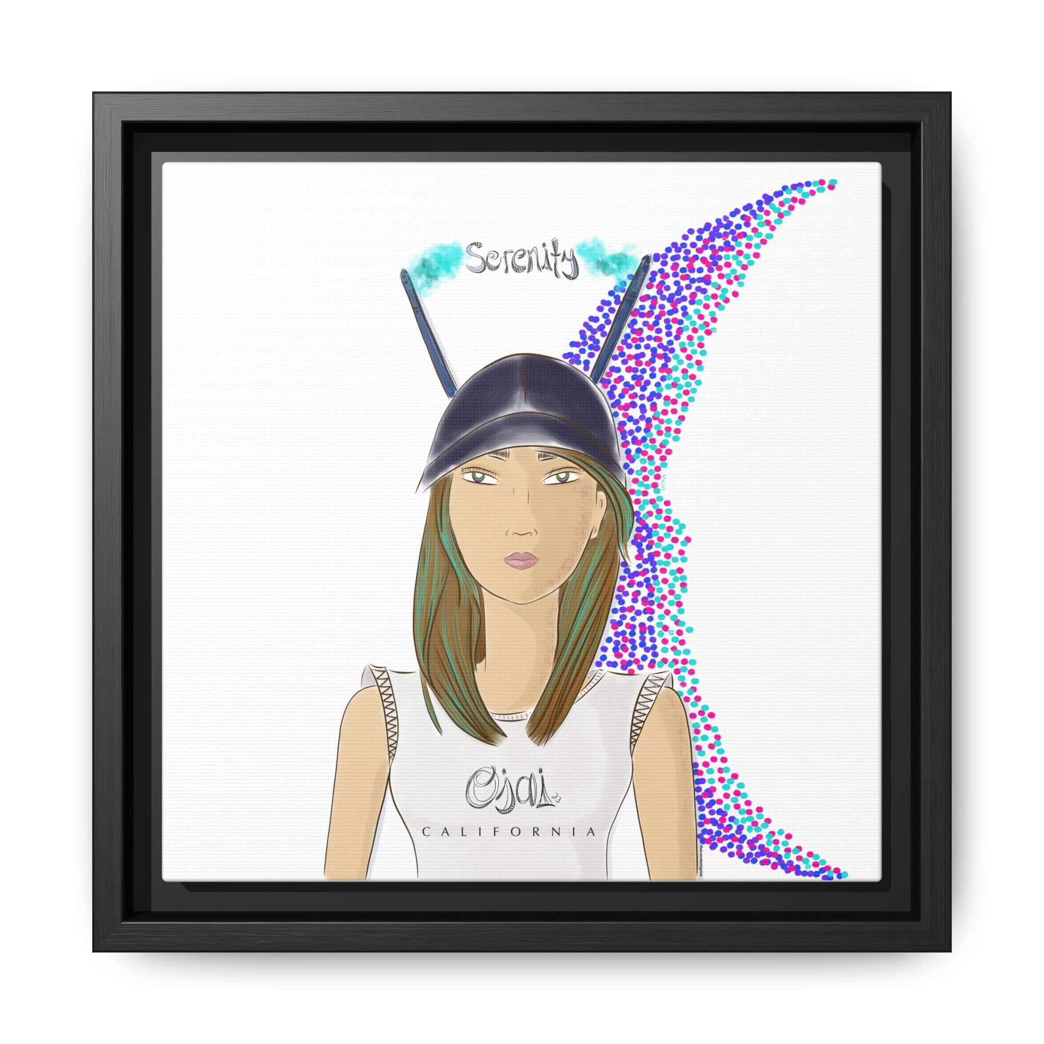 No.2 Girl with the Serenity Cap Framed Canvas Art Print