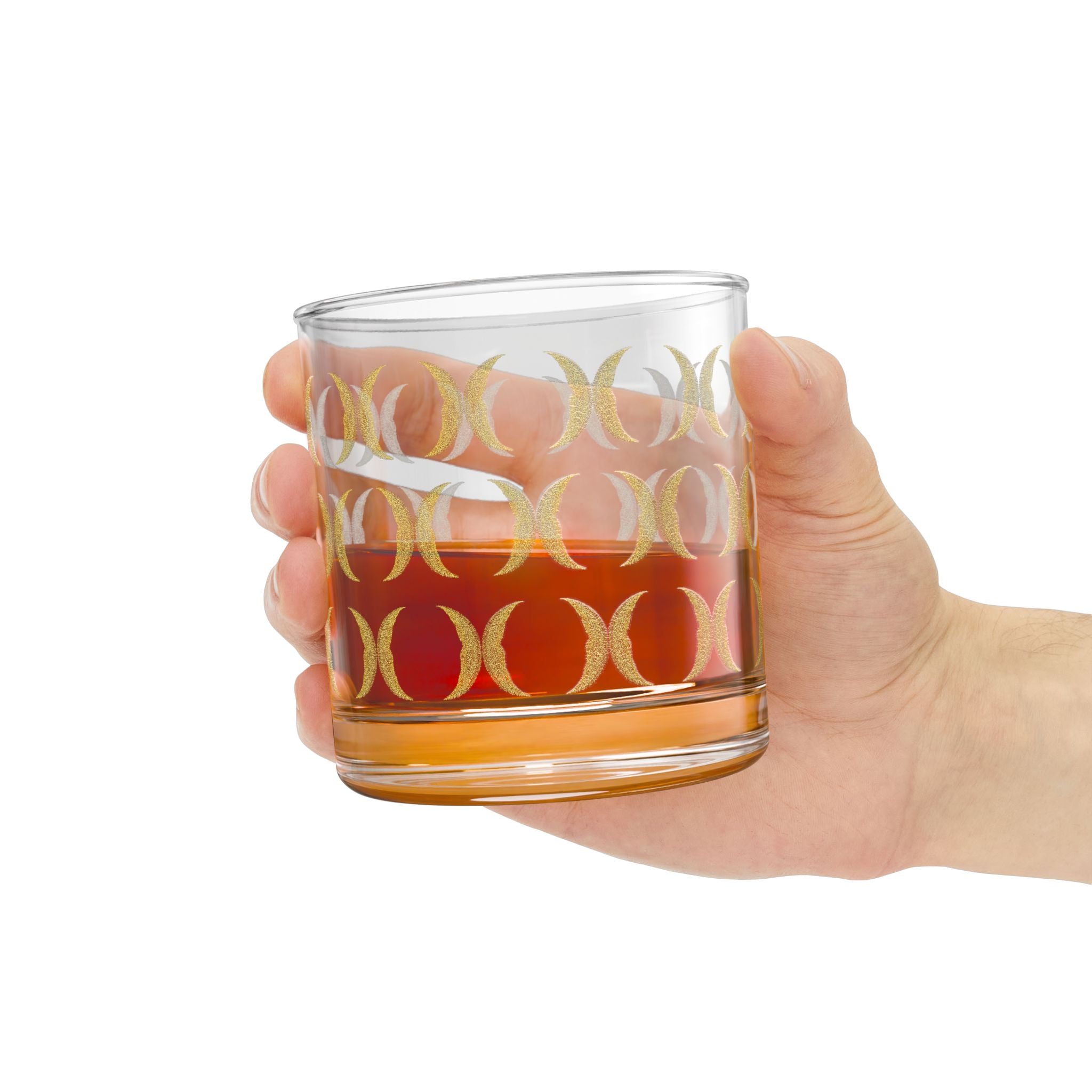 Yellow Crescent Moon Drinking Glass