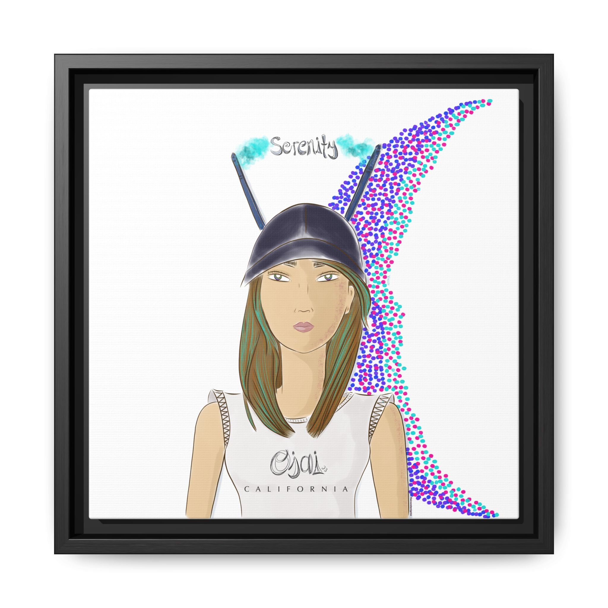 No.2 Girl with the Serenity Cap Framed Canvas Art Print