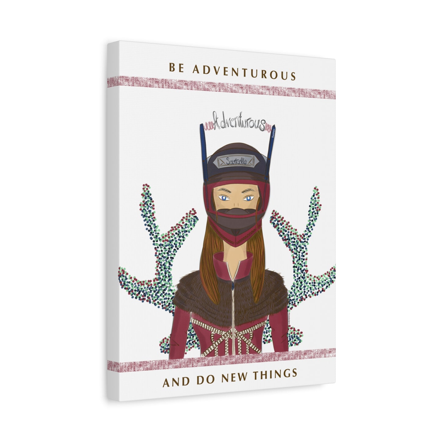 No.21 Girl with the Adventurous Helmet Canvas Art Print