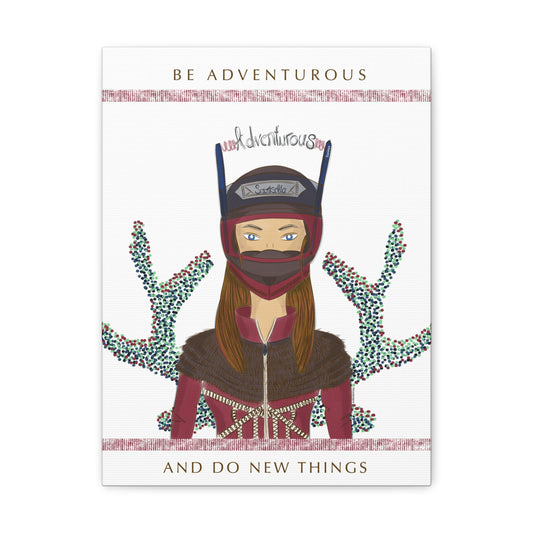 No.21 Girl with the Adventurous Helmet Canvas Art Print