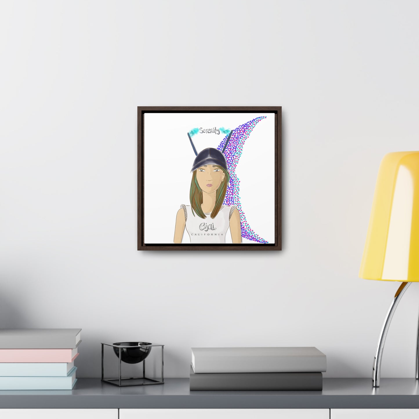 No.2 Girl with the Serenity Cap Framed Canvas Art Print