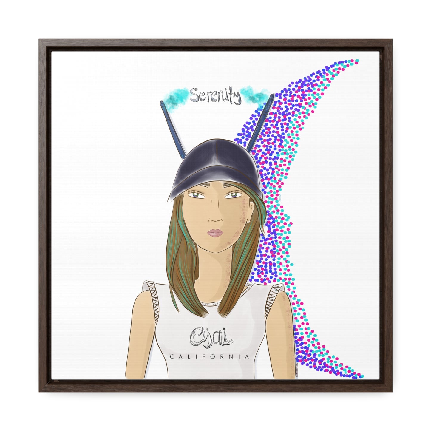 No.2 Girl with the Serenity Cap Framed Canvas Art Print