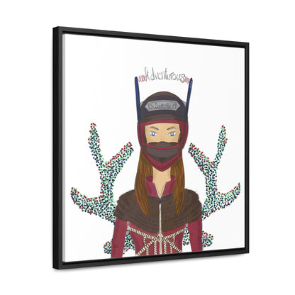 No.21 Girl with the Adventurous Helmet Framed Canvas Art Print