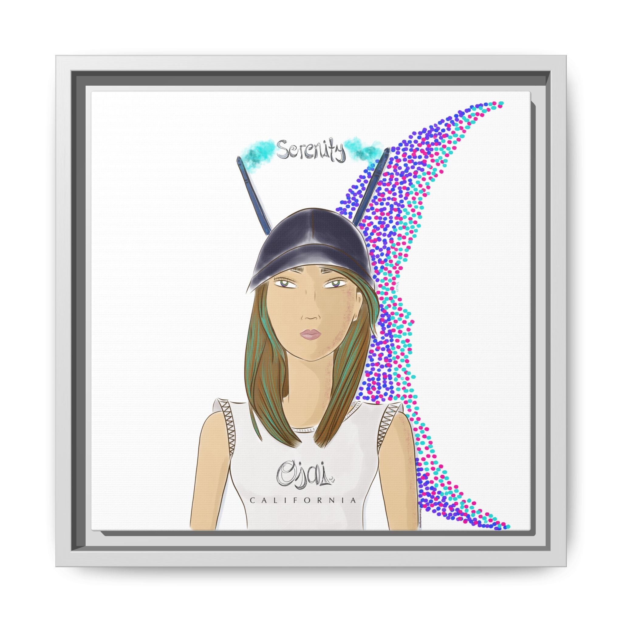 No.2 Girl with the Serenity Cap Framed Canvas Art Print