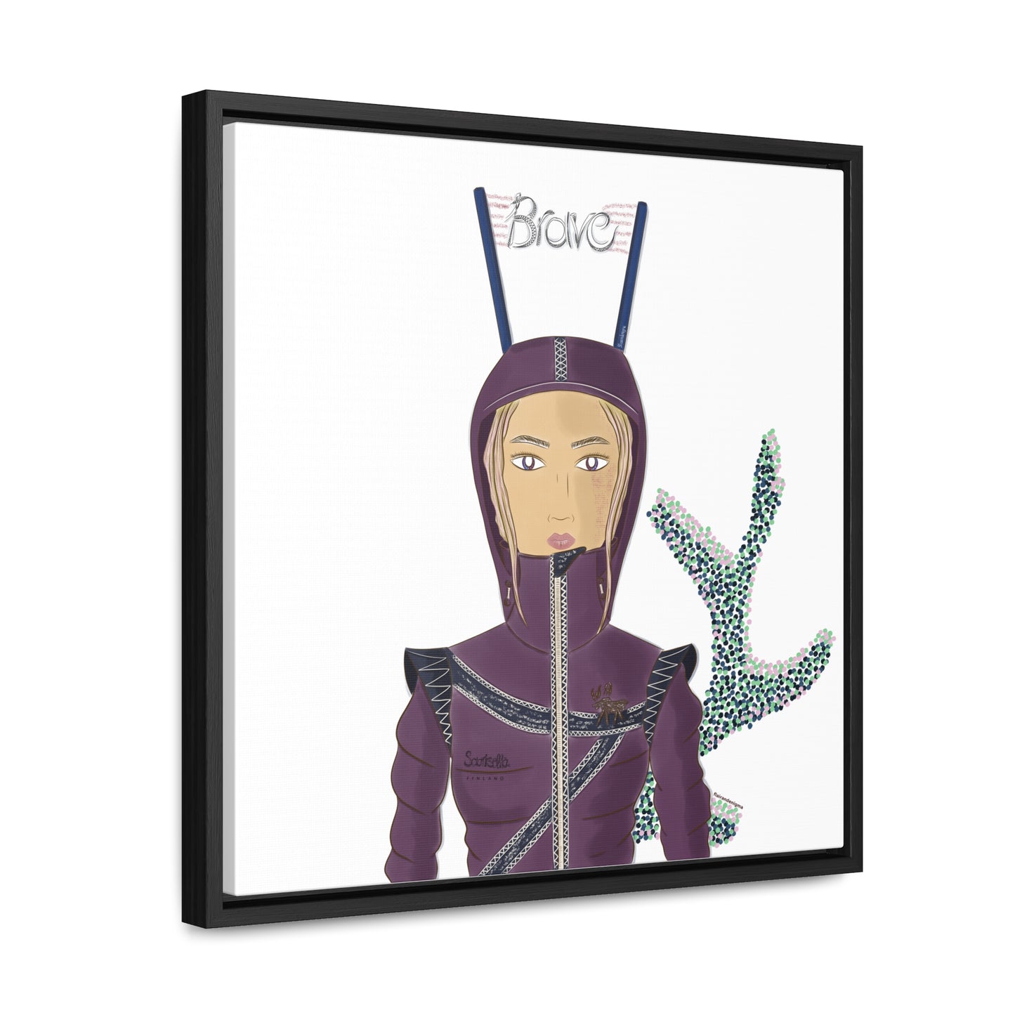 No.26 Girl with the Brave Hood Framed Canvas Art Print