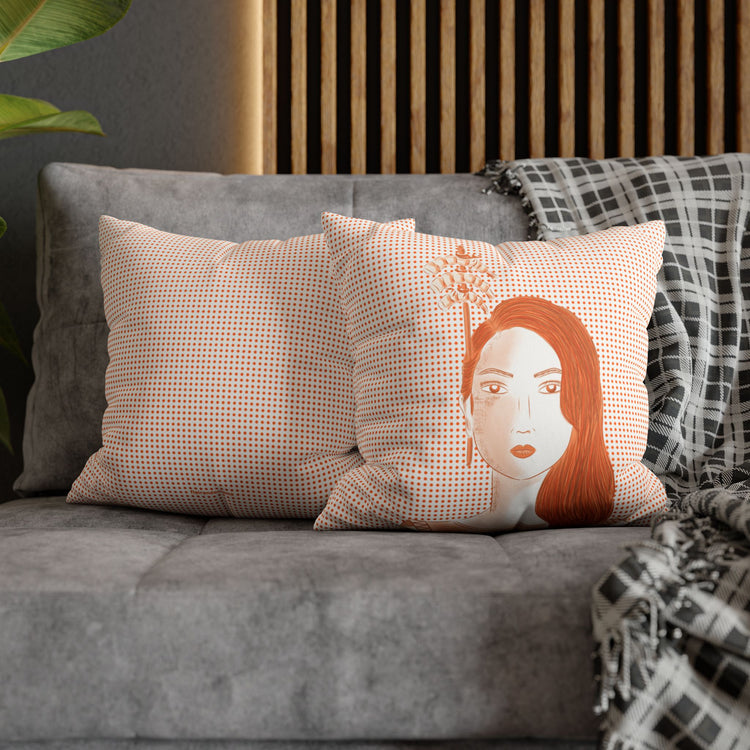 Shrimps Suede Square Pillow Cover