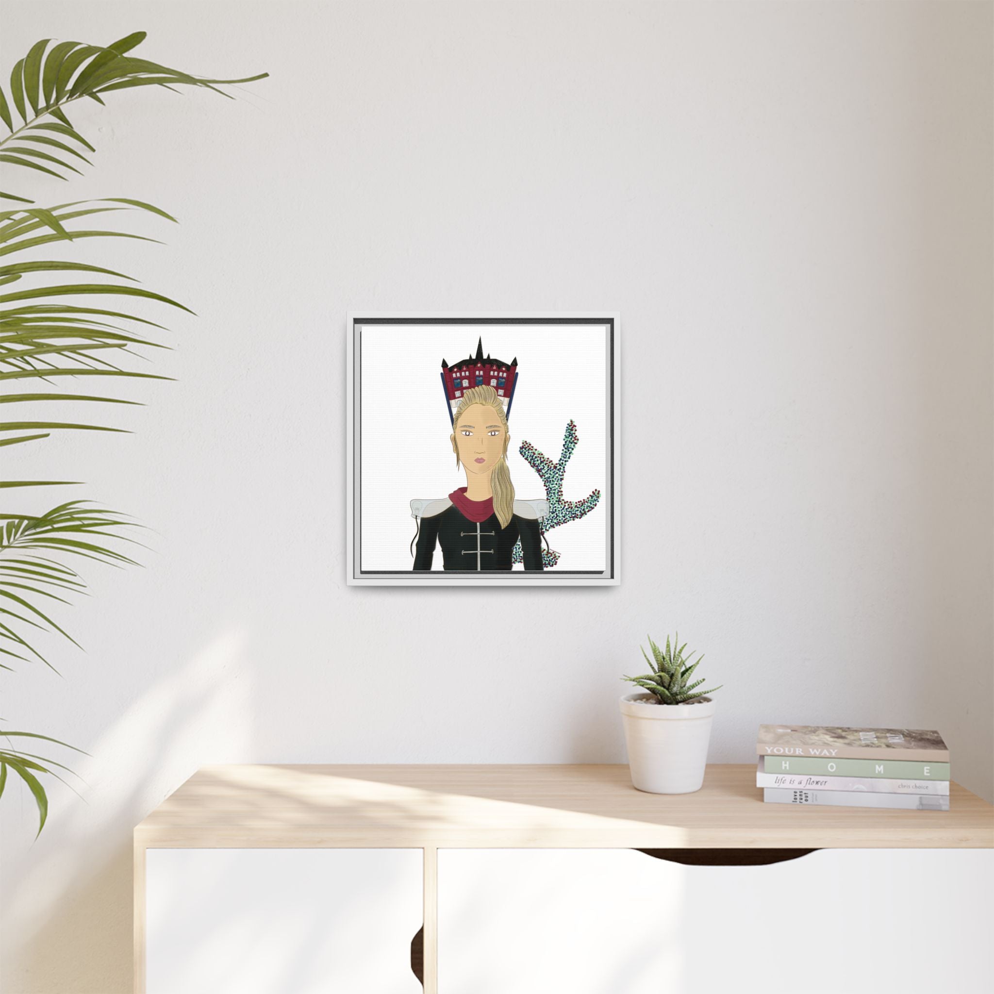 No.32 Girl with the Design Museum Framed Canvas Art Print