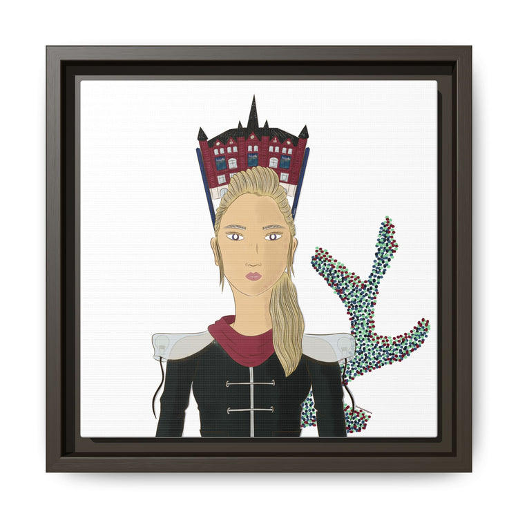 No.32 Girl with the Design Museum Framed Canvas Art Print