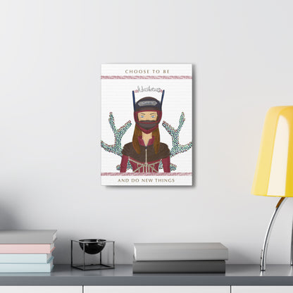 No.21 Girl with the Adventurous Helmet Canvas Art Print