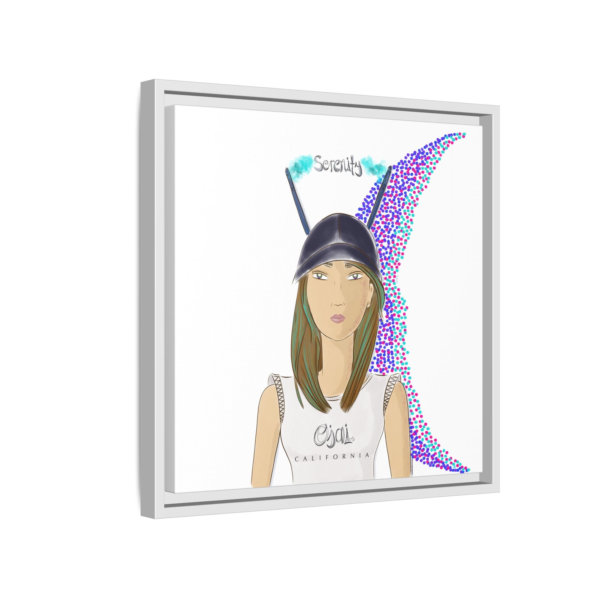 No.2 Girl with the Serenity Cap Framed Canvas Art Print