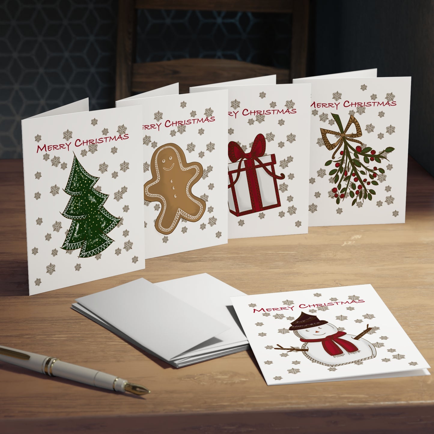 Christmas Cheer Greeting Cards Assortment (5-Pack)